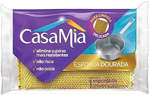Esponja Casamia Anti Risco Dourada