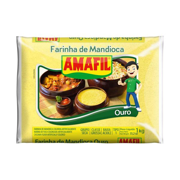 Farinha De Mandioca Amafil 1kg Amarelo Ouro