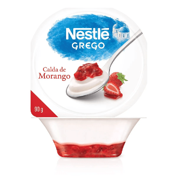 Iogurte Nestle Grego 90g Calda De Morango