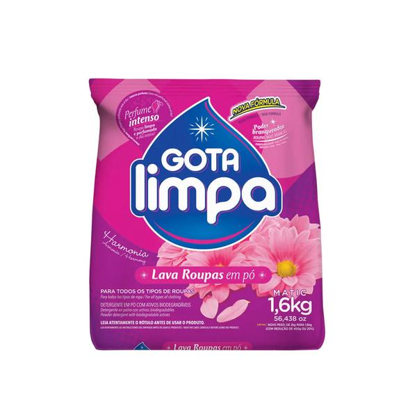 Lava Roupas Po Gota Limpa 1,6kg Harmonia