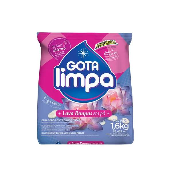 Lava Roupas Po Gota Limpa 1,6kg Leveza