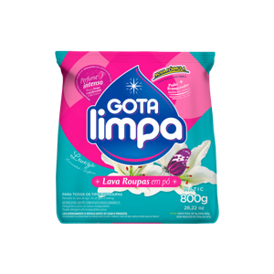 Lava Roupas Po Gota Limpa 800g Leveza