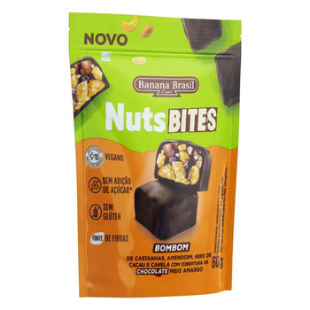 Mini Nuts Banana Brasil 60g Castanhas e Nibs