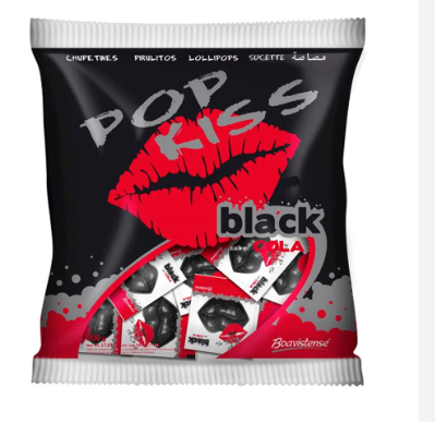Pirulito Pop Kiss 500g Black Cola