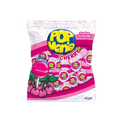 Pirulito Pop Mania 72g Cherry C/Chicle