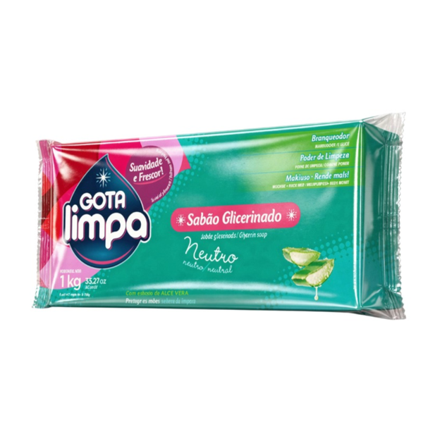 Sabao Barra Gota Limpa 5 x 200g Limao Neutro