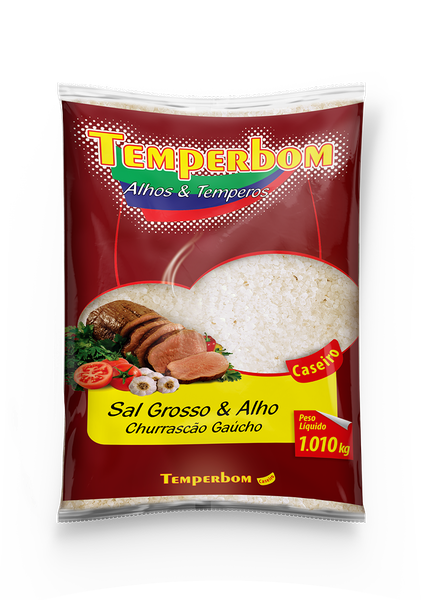Sal Grosso Temperbom 1kg C/Alho