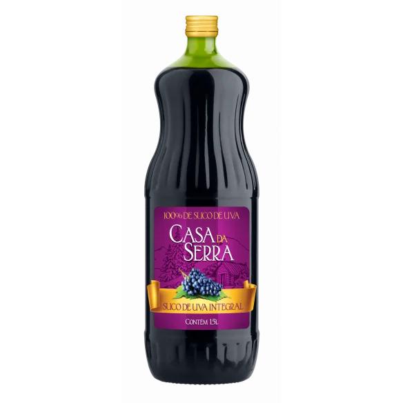 Suco De Uva Casa Da Serra 1,5 Tinto Suave Integral Vidro