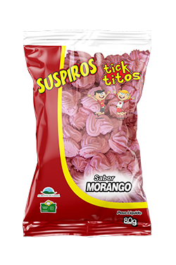 Suspiro Tick Titos 80g Morango