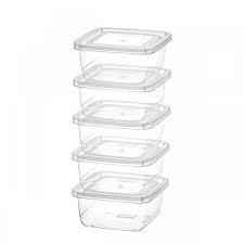 CONJ POTE ORGANIZADOR QUAD MINI TRANSP 5PC 270ML