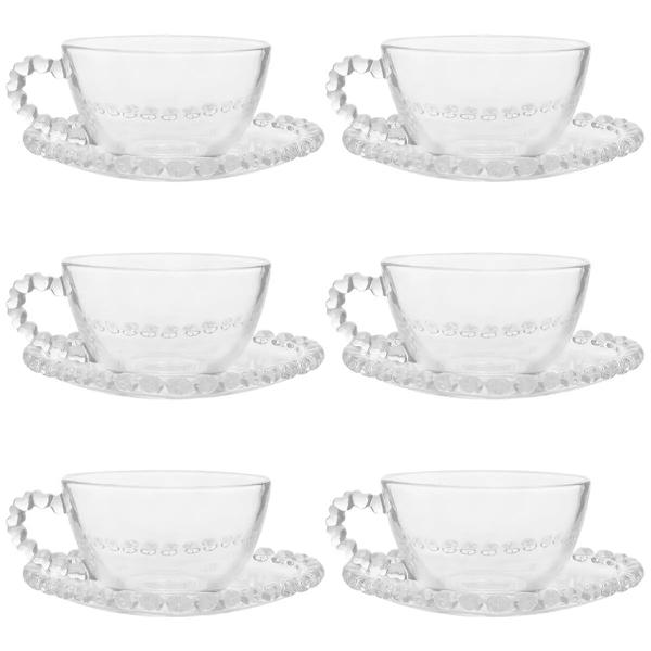 CONJ XICARA CHA 6 PC S PIRES BRILLIANT CRIST 170ML