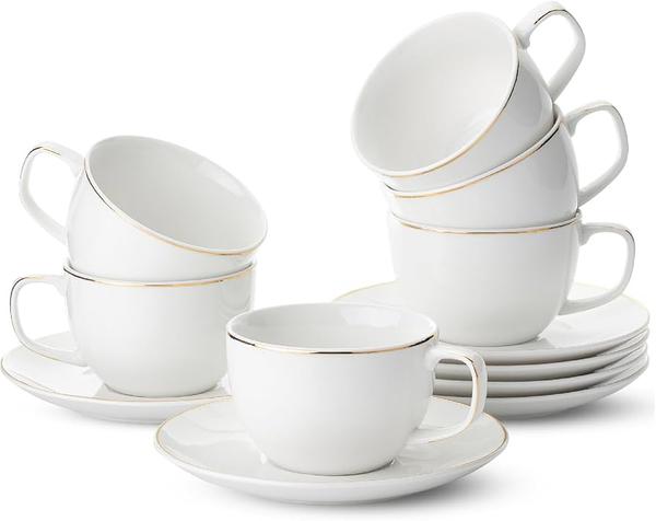 CONJ XICARA CHA 6PC S PIRES BRILLANT GOLD 170ML