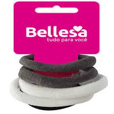 ELAS. BELLESA  PRETO/BRANCO/CINZA COM  6 UNI