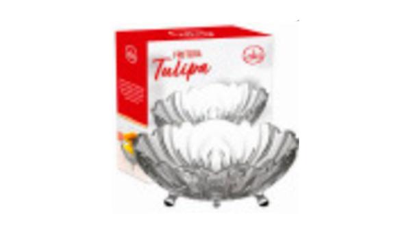 FRUTEIRA VIDRO TULIPA 23X10CM