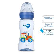 MAMADEIRA BOCA LARGA ORTO 300ML AZUL NEOPAN