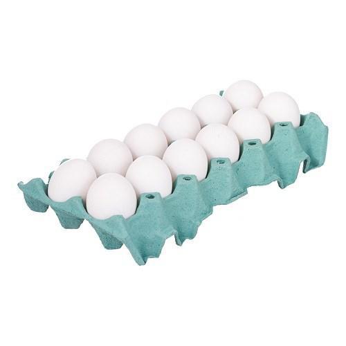 OVOS CAMPESTRE GDE BCO PVC 12X1