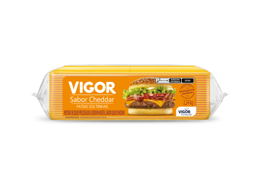 QUEIJO CHEDDAR VIGOR PROCESSADO FATIADO KG