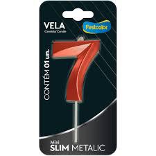 VELA ANIV MINI GLITER COBRE N 7 UN