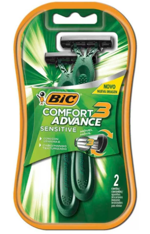 Aparelho Barbear Bic Confort 3lam.Conj.2 Verde