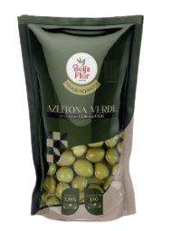 Azeitona  Beija Flor 1 Kg Verde Sache C/ Caroço