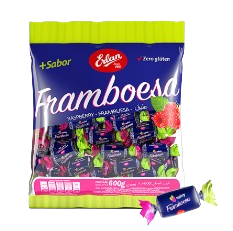Bala Erlan 600g  Mastigavel  Framboesa