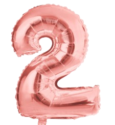 Balao Alegria e Festa  Metalizado 40cm N.2 Rose