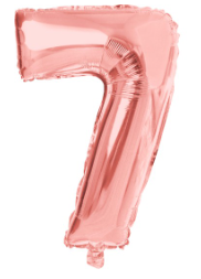 Balao Alegria e Festa  Metalizado 40cm N.7 Rose