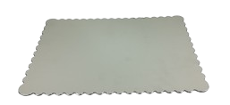 Bandeja Lam. Cake Board Retangular 01x20 Prata 25x33 Cm