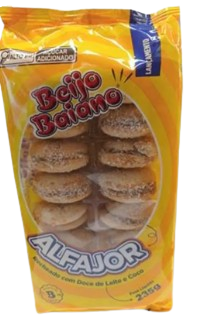 Bisc. Alfajor Beijo Baiano 235gr Doce De Leite e Coco
