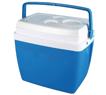 Caixa Termica Plastica Mor 26lts C/Alça Az/Pt