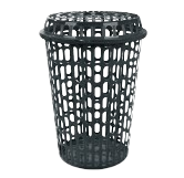 Cesto Telado Preto c Tampa 60lts