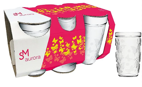 Conj.Copo Sma Aurora 270ml  C/6