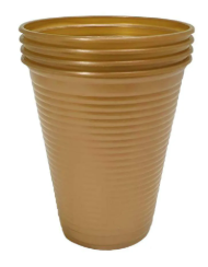 Copo Descart Bompack 200ml Dourado C/50