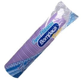 Copo Descart Bompack 200ml Lilas C/50