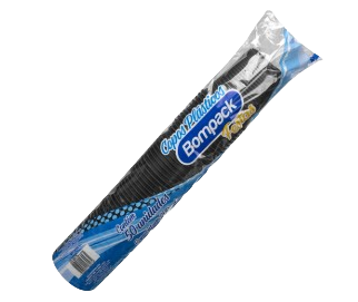Copo Descart Bompack 200ml Preto C/50