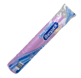 Copo Descart Bompack 200ml Rosa C/50