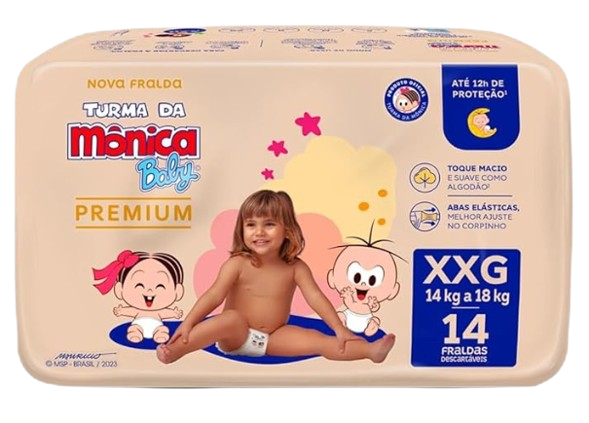 Fralda D.T.Monica Premium Jumbo 14un Xxg