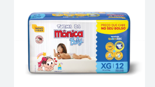 Fralda T.Monica Jumbinho 12u Xg