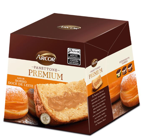 Panettone Arcor 430gr Sonho Doce De Leite