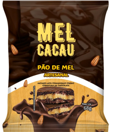 Pao De Mel Artesanal 68g Mel Cacau