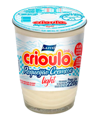 Requeijao  Crioulo Copo 220gr Light