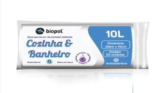 Saco P/Lixo Biopol 10l C/50 Coz/Banh