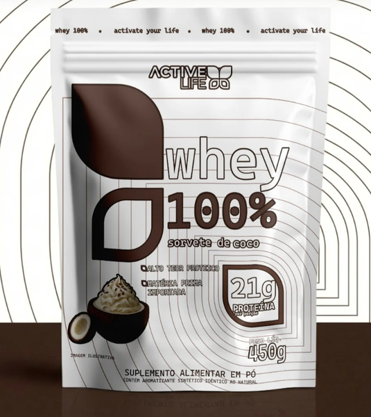 Whey 100% Active Life 450g Sorvete De Coco