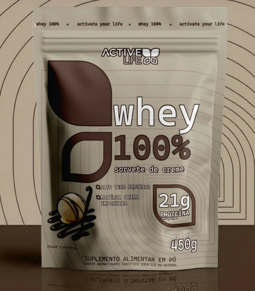Whey 100% Active Life 450g Sorvete De Creme