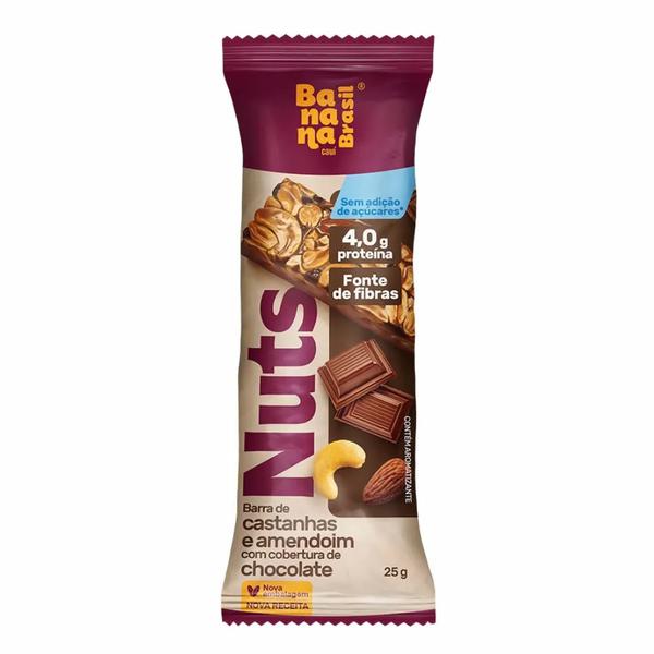 BARRA NUTS CASTANHAS E AMENDOIM COM COBERTURA DE CHOCOLATE 25G