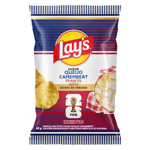 BATATA LAYS SABOR QUEIJO CAMEMBERT 62G