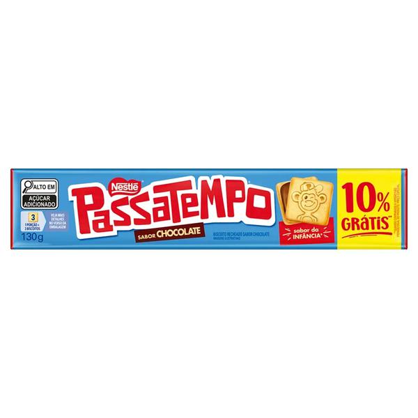 BISCOITO PASSATEMPO CHOCOLATE 10% GRATIS 130G
