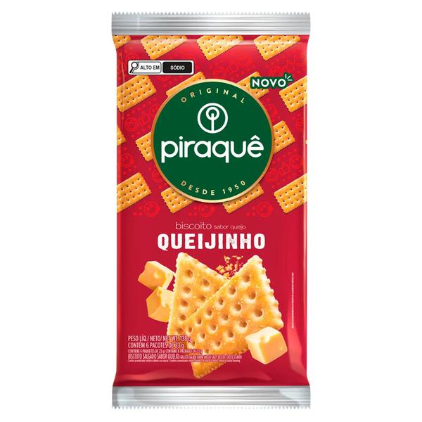 BISCOITO PIRAQUE SALGADO QUEIJINHO 138G