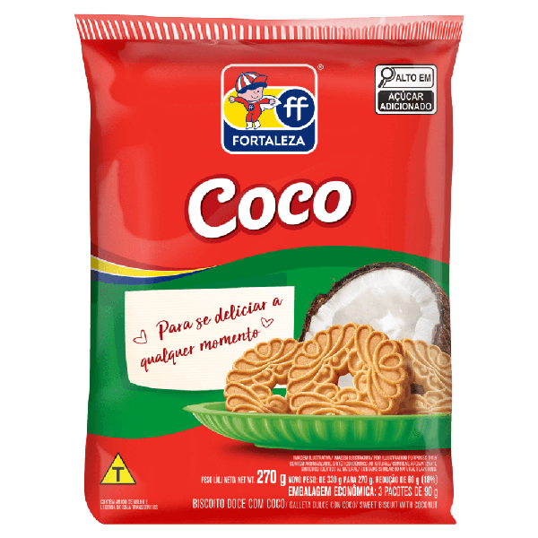 BISCOITO ROSQUINHA FORTALEZA DOCE COCO 270G
