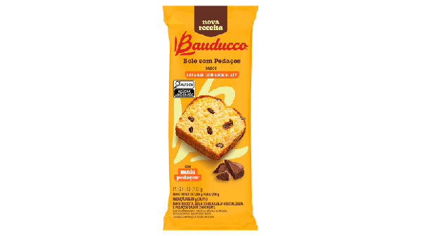 BOLO BAUDUCCO  C/ PEDACOS DE LARANJA C/ CHOCOLATE 200G